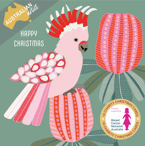 Charity Christmas Cards - BCNA Pink Galah