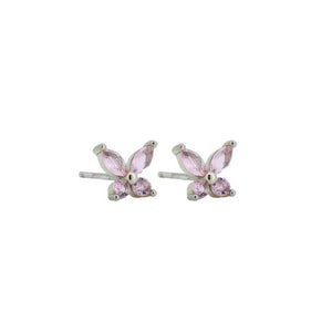 Earring - Butterfly Studs Pink