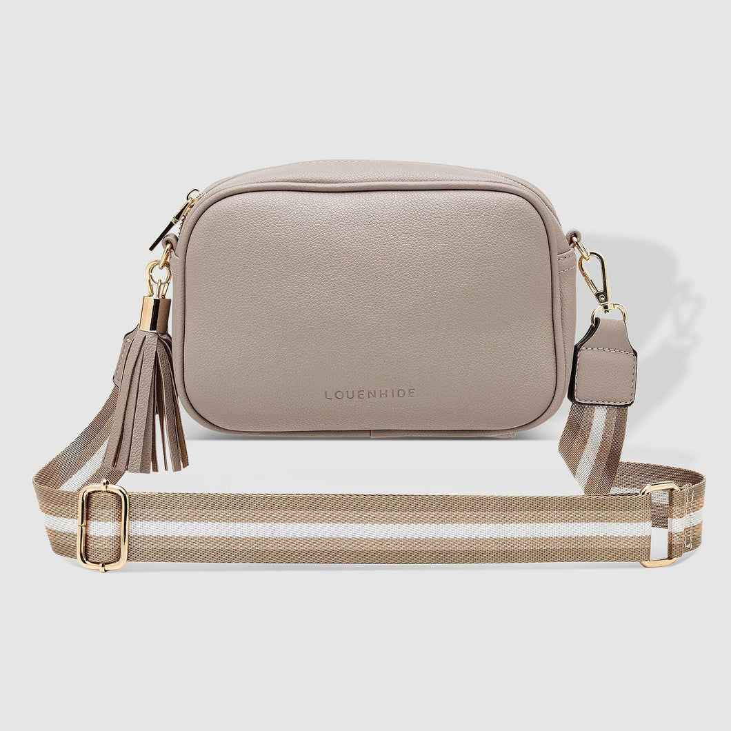 Jacinta Metallic Crossbody Bag - Stone