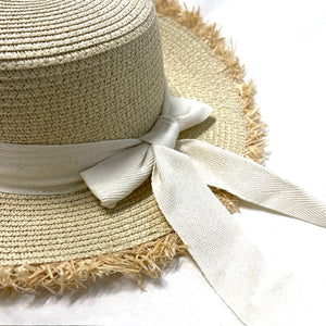 Summer Hat Natural Frill Edge