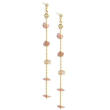 Load image into Gallery viewer, Earring - Stepping Stone Hanging Rose Quartz
