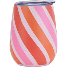 Load image into Gallery viewer, Double Walled Wine Tumbler - Candy Cane Stripe
