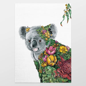 Tea Towel - Koala - Organic Cotton