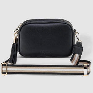 Jacinta Metallic Crossbody Bag - Black