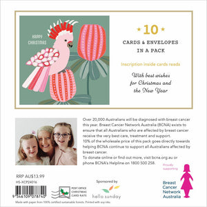 Charity Christmas Cards - BCNA Pink Galah