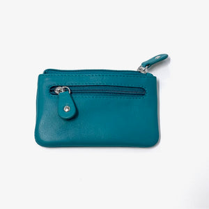 Saba Flat Coin Purse - Aqua