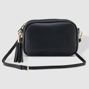 Jacinta Metallic Crossbody Bag - Black