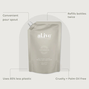 Al.ive Body : 1 Ltr Hand + Body Wash Refill - Sea Cotton & Coconut