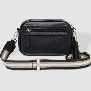 Jacinta Metallic Crossbody Bag - Black