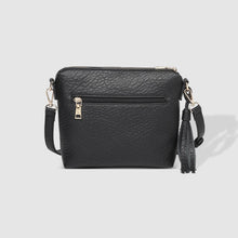 Load image into Gallery viewer, Kasey Textured Crossbody Bag with Logo Strap - Black
