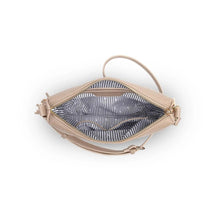 Load image into Gallery viewer, Kasey Textured Crossbody Bag with Logo Strap - Putty
