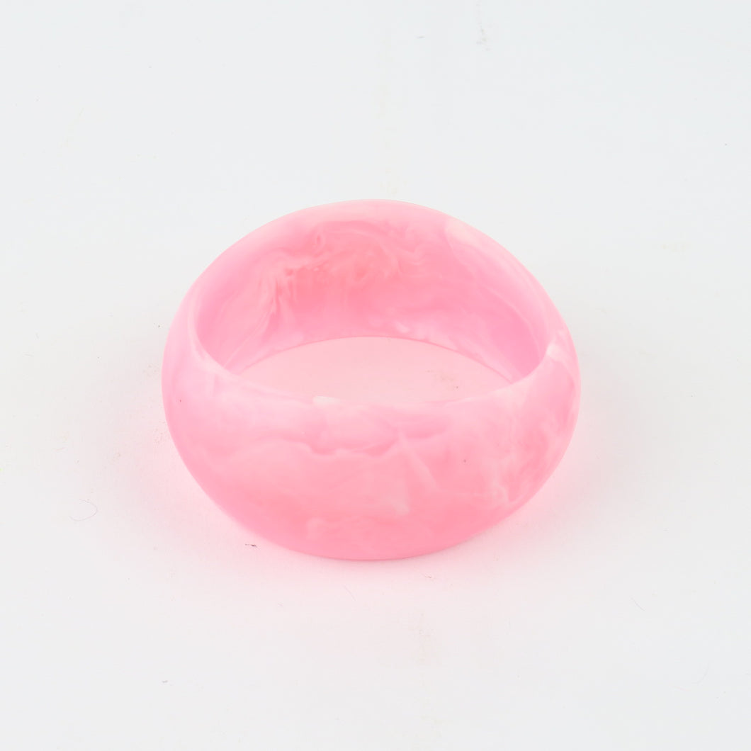 Moose & Meg Designs Resin Bangle Baby Pink Marble