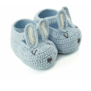 SALE : Bunny Crochet Booties - Blue (Was $35)