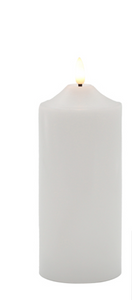 LED White Candle 7.5x20 cm