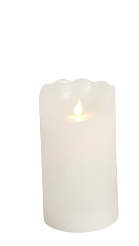 LED White Candle 10x17.5cm