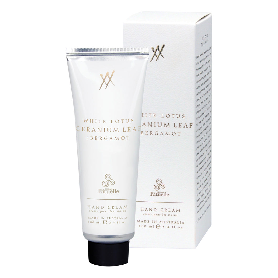 White Lotus Geranium Leaf + Bergamot Hand Cream