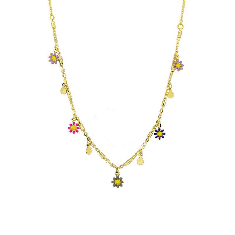 Necklace - Multi Hanging Daisy