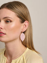 Load image into Gallery viewer, Filigree Leaf Earrings - Blush Pink
