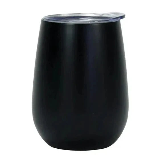 Double Walled Wine Tumbler - Black