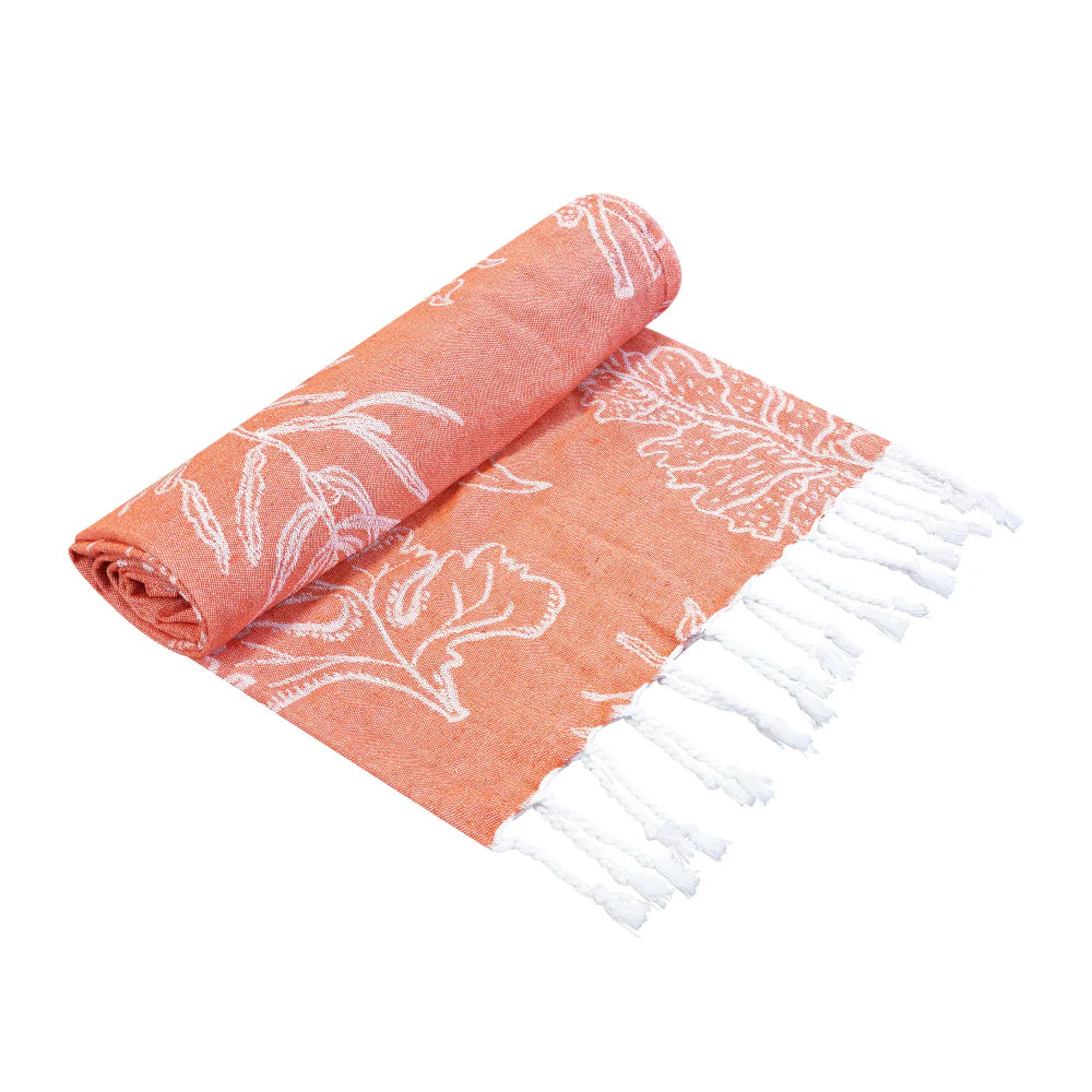 Turkish Towel - Coral : Tangerine