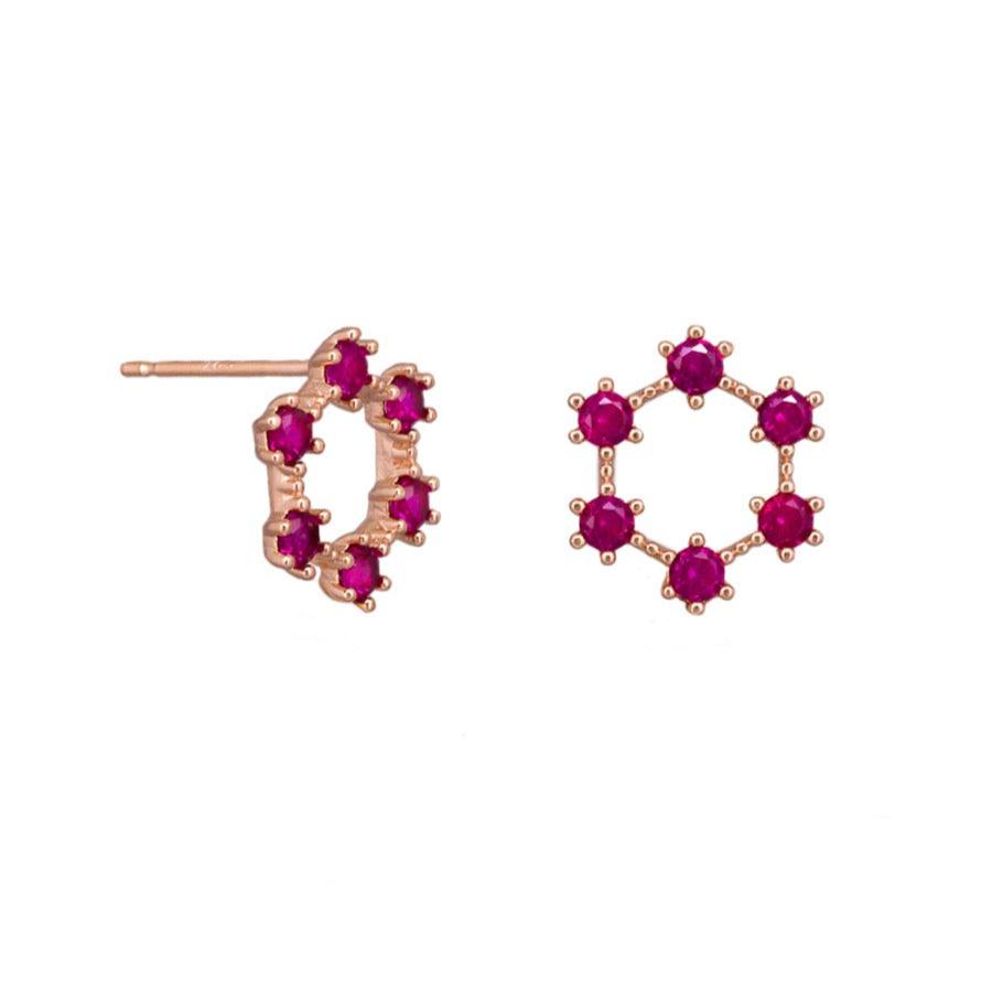 Earring - Festoon Ruby