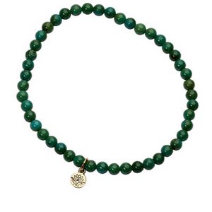 Healing Gem Bracelet - Green Howlite (Happiness)