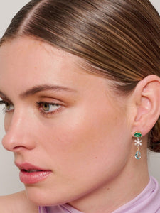 Earring - Juliana Crystal Green