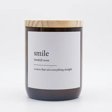 Load image into Gallery viewer, Dictionary Meaning Candle - Smile
