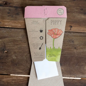 Sow 'n Sow Seed Greeting Card - Poppy